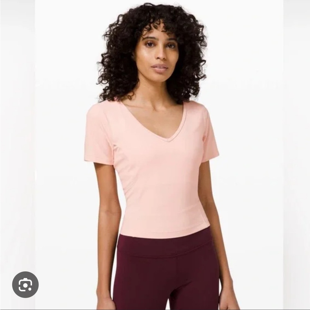 Lululemon Athletica Soft Pink V-Neck Tee